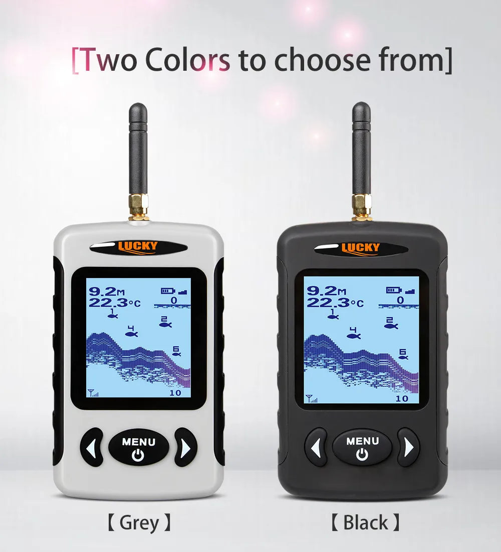 Lucky FFW718& FFW718LA Wireless Portable Fish Finder 45M/135FT Sonar Depth Sounder Alarm Ocean River Lake