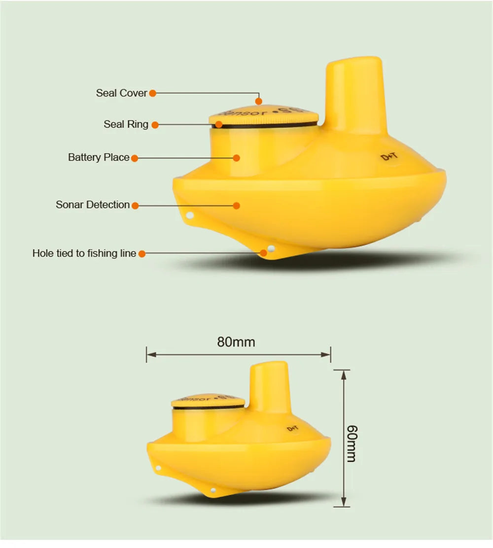 Lucky FFW718& FFW718LA Wireless Portable Fish Finder 45M/135FT Sonar Depth Sounder Alarm Ocean River Lake