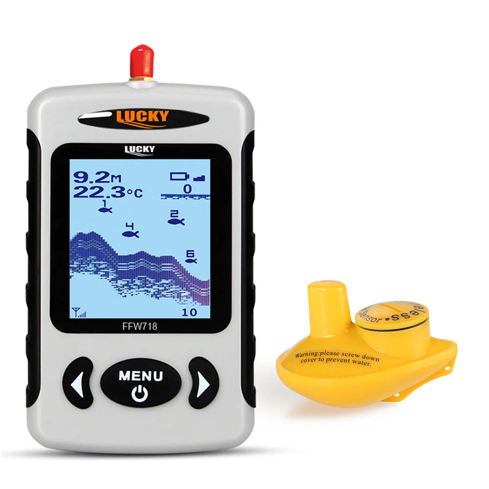 Lucky FFW718& FFW718LA Wireless Portable Fish Finder 45M/135FT Sonar Depth Sounder Alarm Ocean River Lake