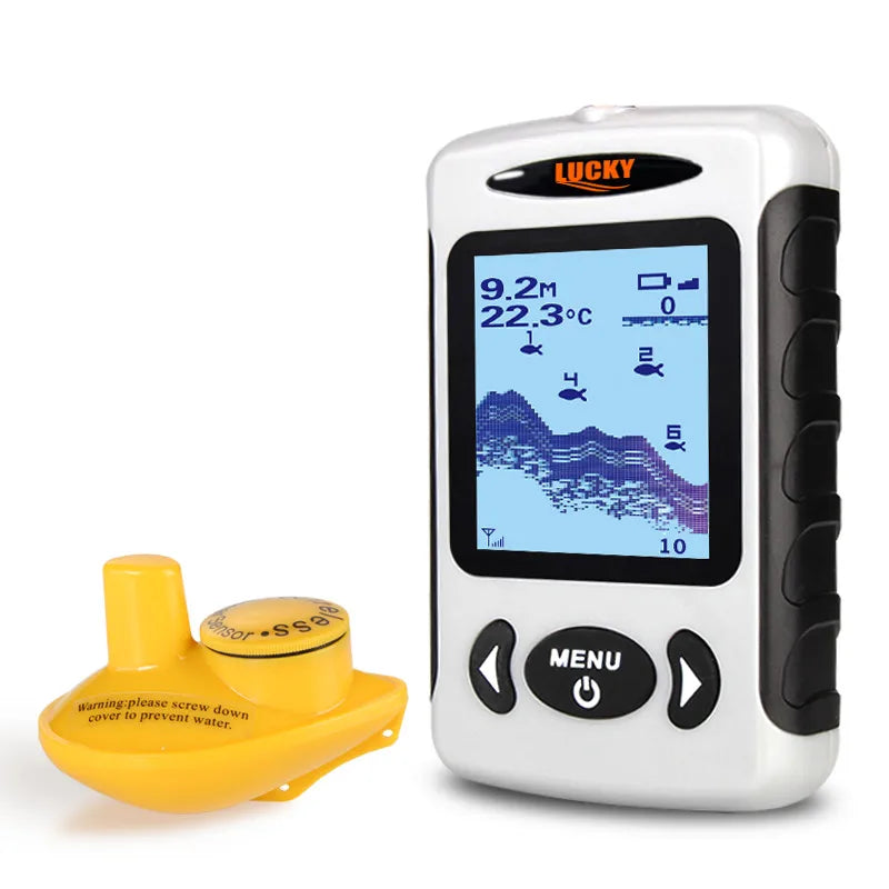 Lucky FFW718& FFW718LA Wireless Portable Fish Finder 45M/135FT Sonar Depth Sounder Alarm Ocean River Lake