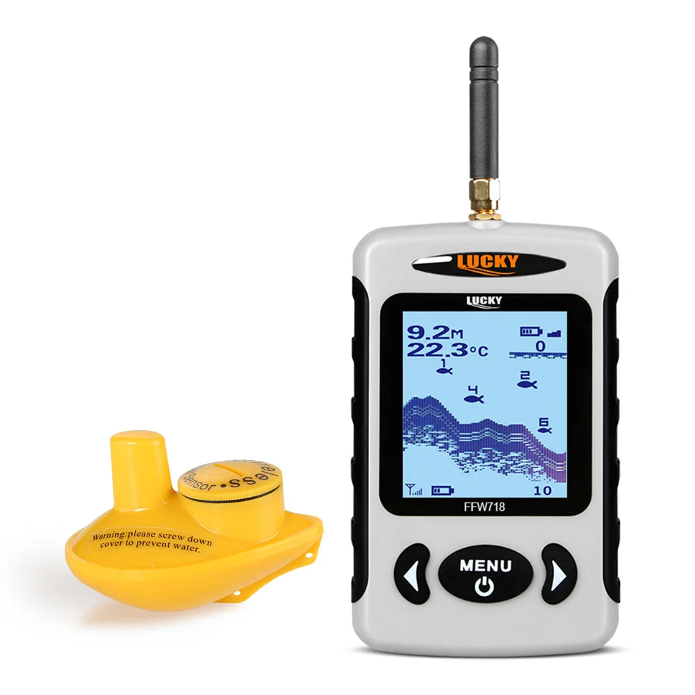 Lucky FFW718& FFW718LA Wireless Portable Fish Finder 45M/135FT Sonar Depth Sounder Alarm Ocean River Lake