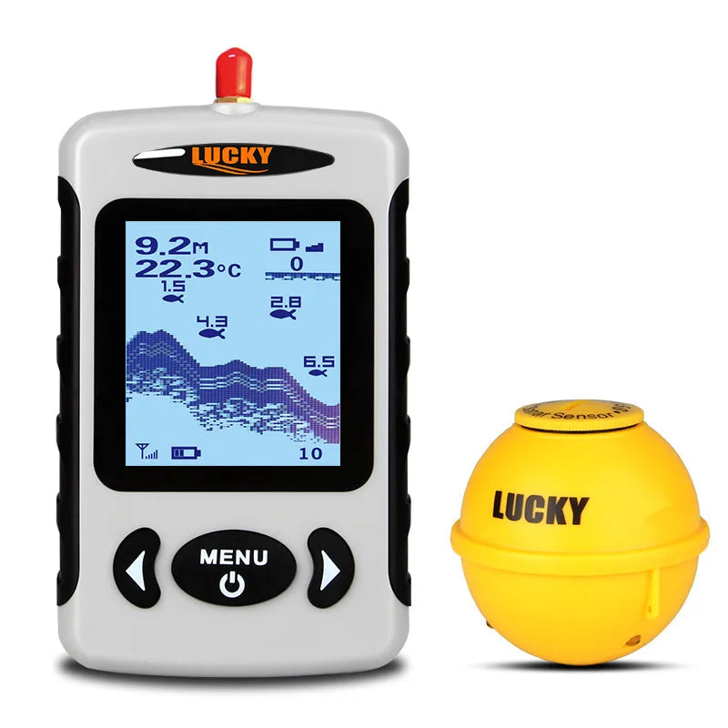 Lucky FFW718& FFW718LA Wireless Portable Fish Finder 45M/135FT Sonar Depth Sounder Alarm Ocean River Lake