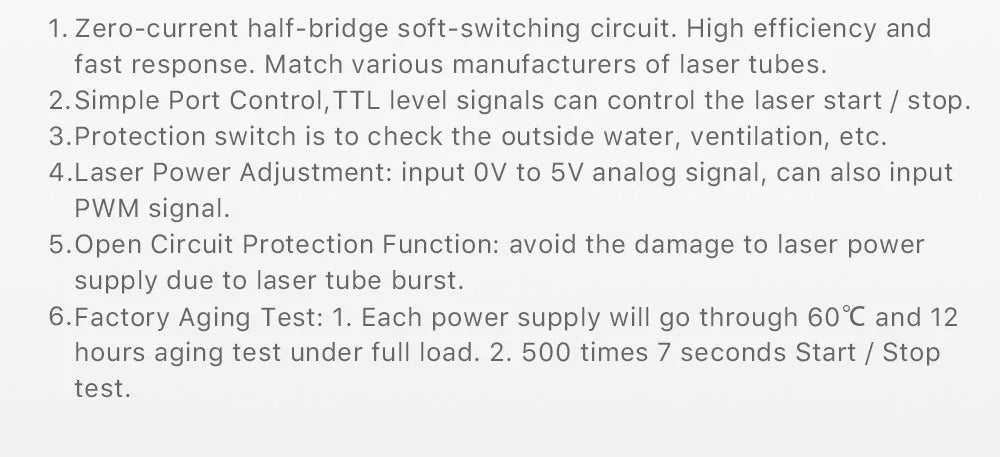 Cloudray DY13 Co2 Laser Power Supply For RECI Z2/W2/S2 Co2 Laser Tube Engraving / Cutting Machine DY Series