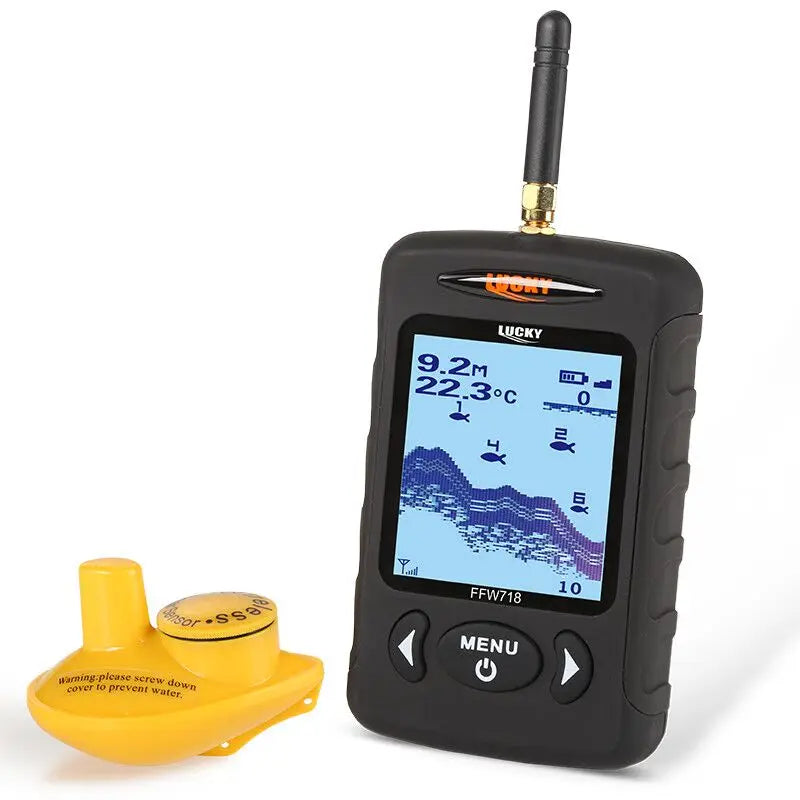 Lucky FFW718& FFW718LA Wireless Portable Fish Finder 45M/135FT Sonar Depth Sounder Alarm Ocean River Lake