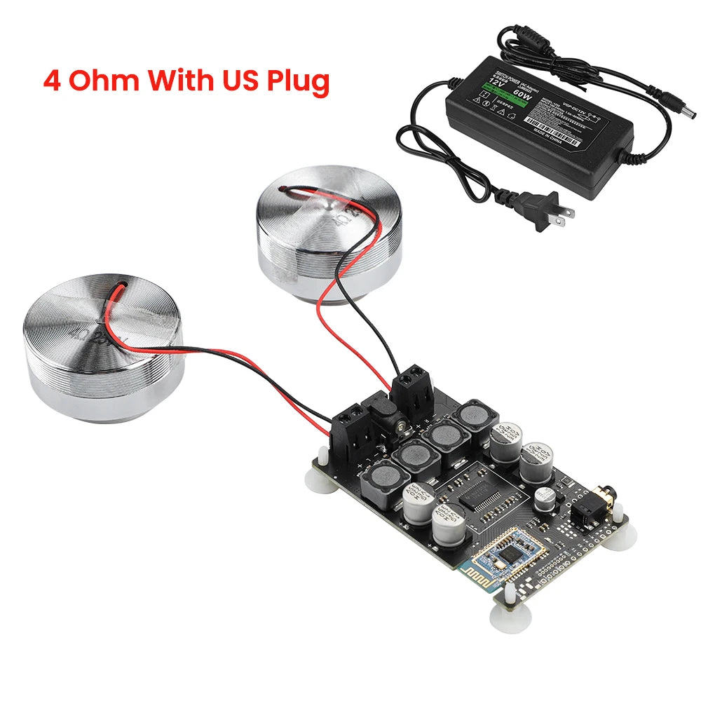 AIYIMA Vibration Full Range Speaker+ Amplifier+ Plug 2 Inch Audio Mini Portable 4/8 Ohm 20/25W Resonance Speakers Diy Bluetooth