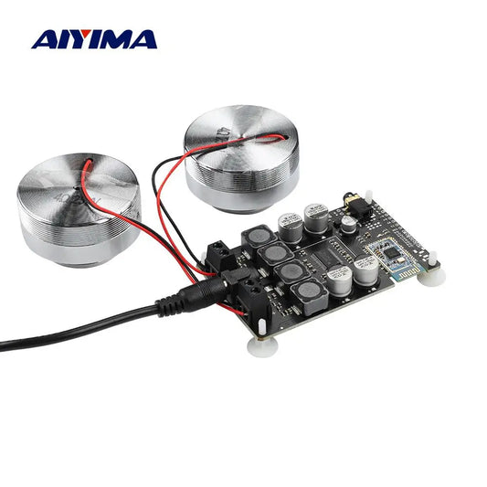 AIYIMA Vibration Full Range Speaker+  Amplifier+ Plug 2 Inch Audio Mini Portable 4/8 Ohm 20/25W Resonance Speakers Diy Bluetooth